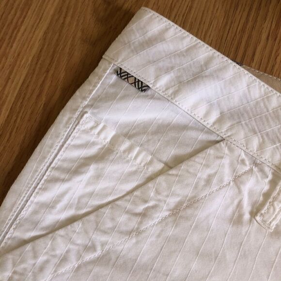 Burberry London White Cotton Trouser Pants Wide Leg Made in Italy - Picture 3 of 13